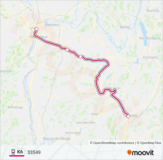 K6 Train Line Map