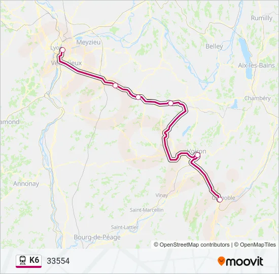 K6 Train Line Map