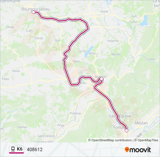 K6 Train Line Map