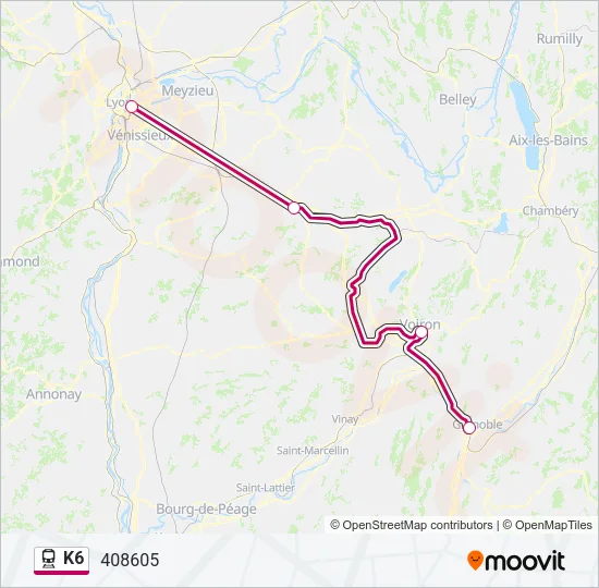 K6 Train Line Map