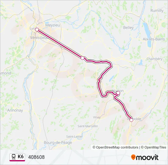 K6 Train Line Map