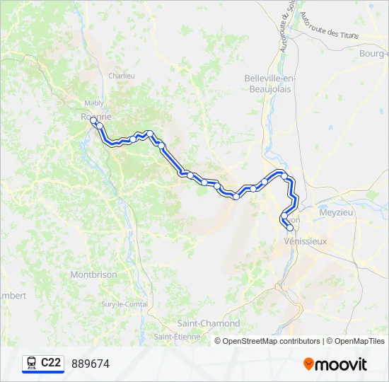 C22 Train Line Map