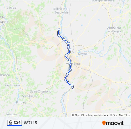 C24 train Line Map