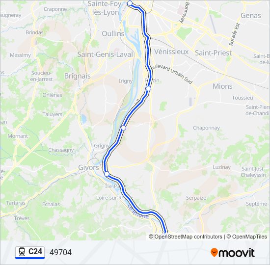 C24 train Line Map