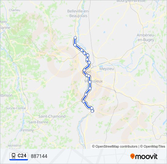 C24 train Line Map