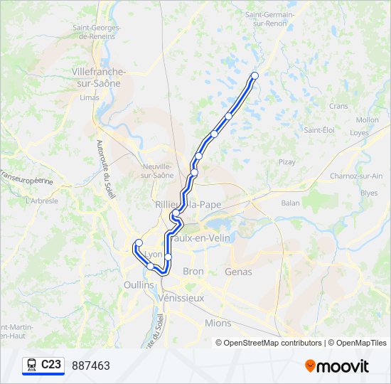 C23 train Line Map