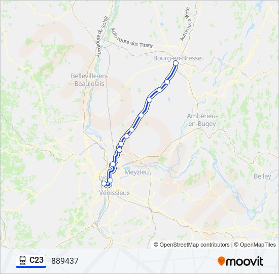 C23 train Line Map