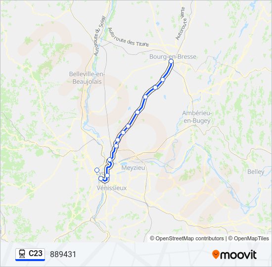 C23 train Line Map