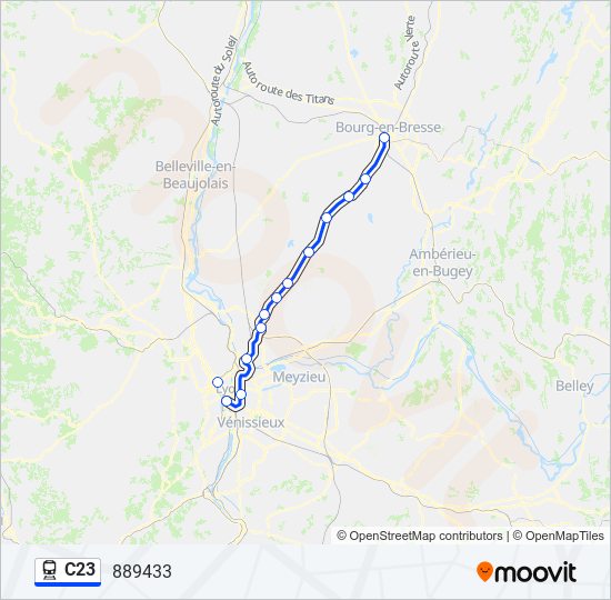 C23 train Line Map