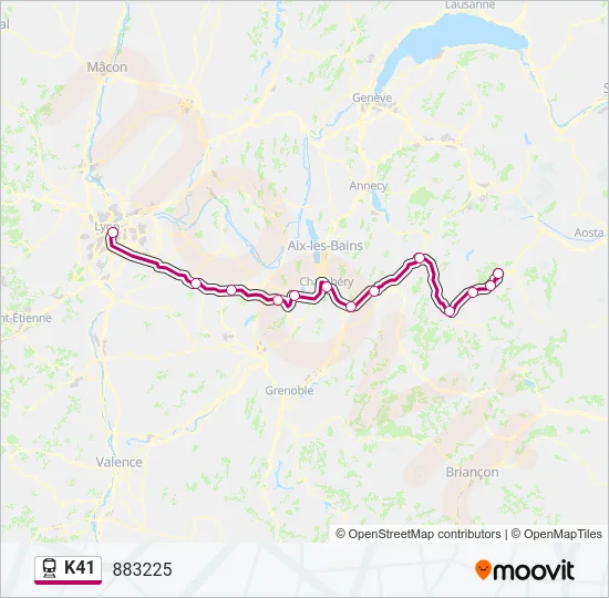 K41 Train Line Map