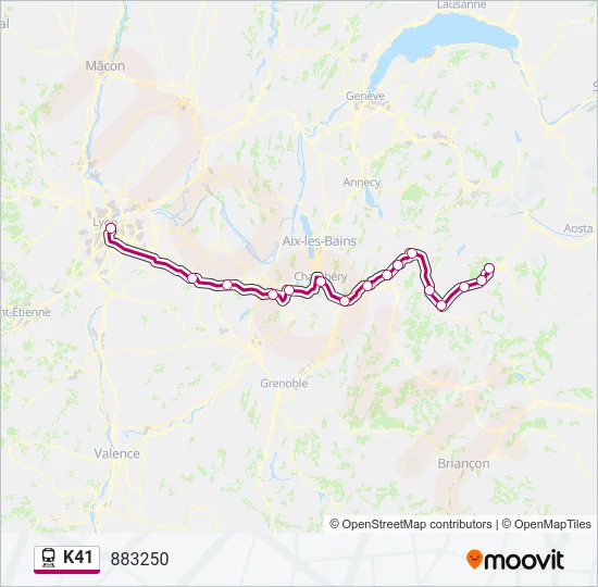 K41 Train Line Map