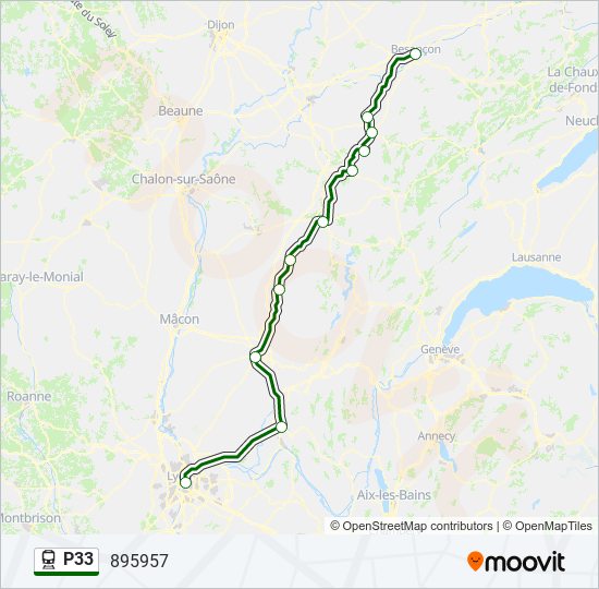 P33 train Line Map