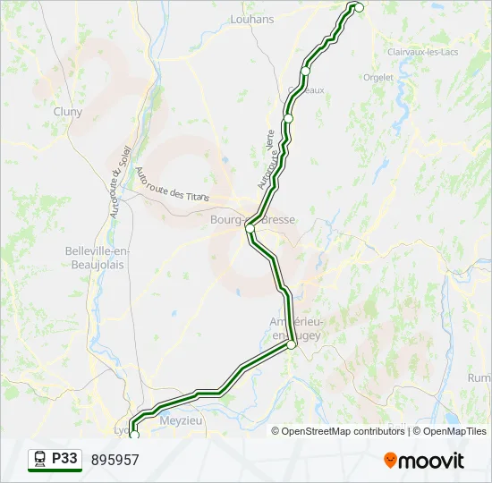P33 Train Line Map