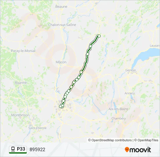 P33 Train Line Map