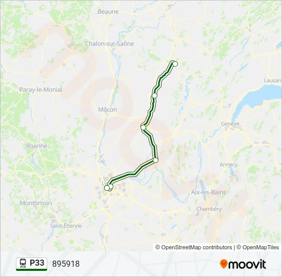 P33 Train Line Map