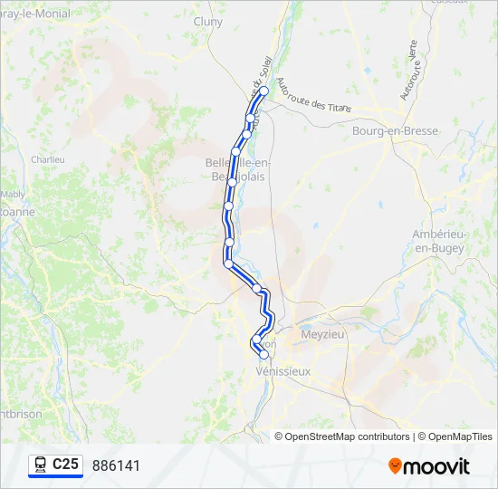 C25 Train Line Map
