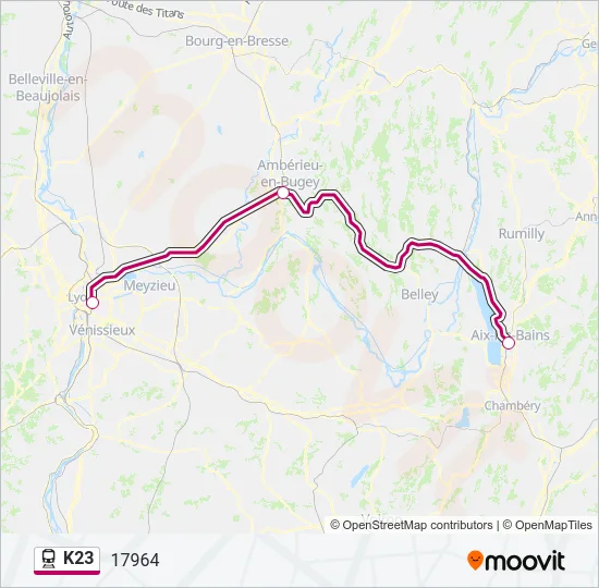 K23 Train Line Map