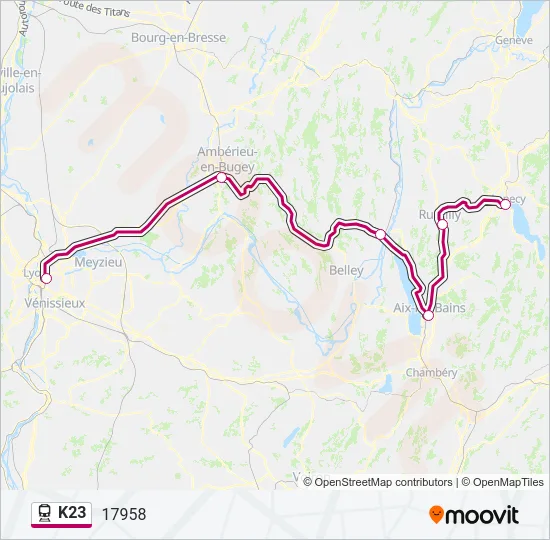 K23 Train Line Map