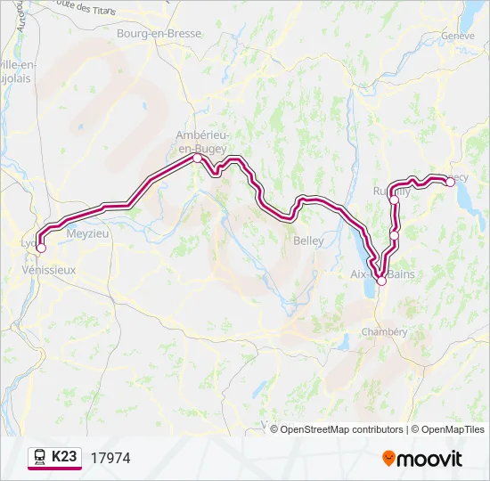 K23 Train Line Map
