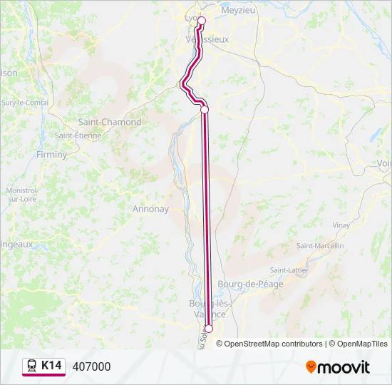 K14 Train Line Map