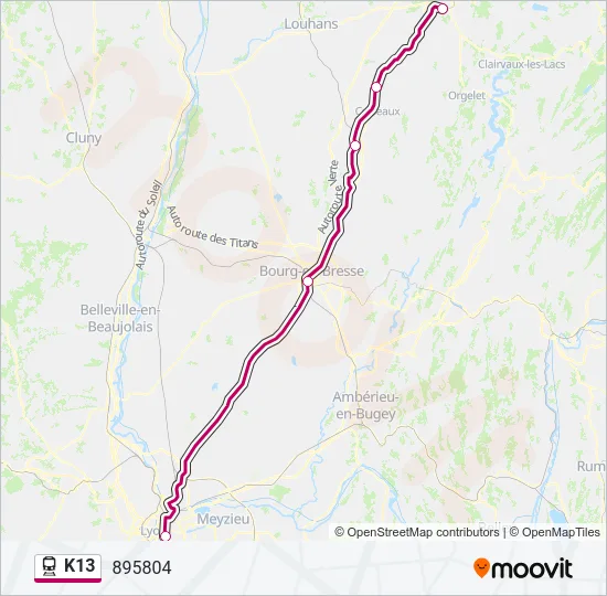 K13 Train Line Map