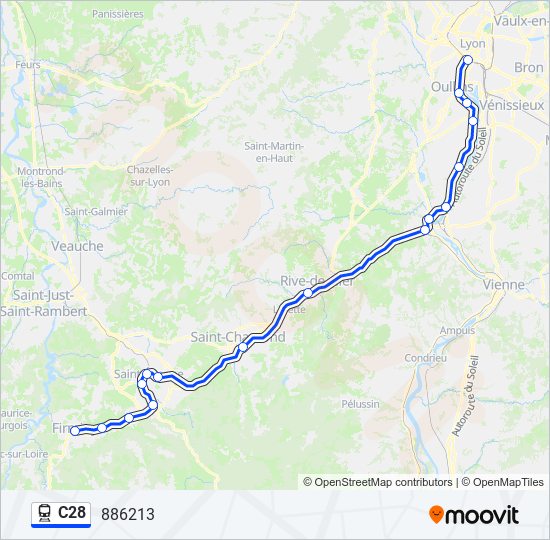 Mapa de C28 de tren