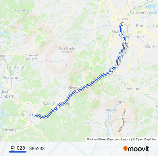 C28 Train Line Map