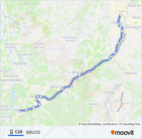 Mapa de C28 de tren