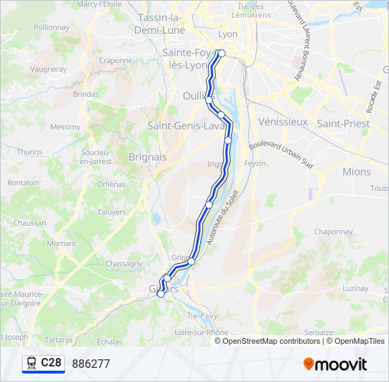 Mapa de C28 de tren