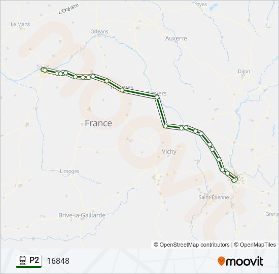 P2 train Line Map