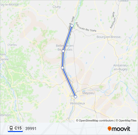 C15 train Line Map