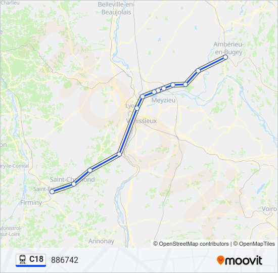 Mapa de C18 de tren