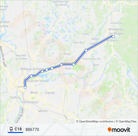 C18 Train Line Map