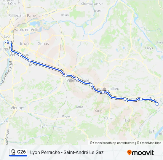 C26 Train Line Map