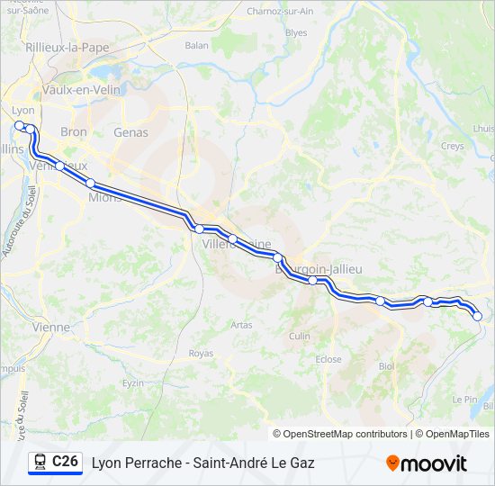 C26 Train Line Map