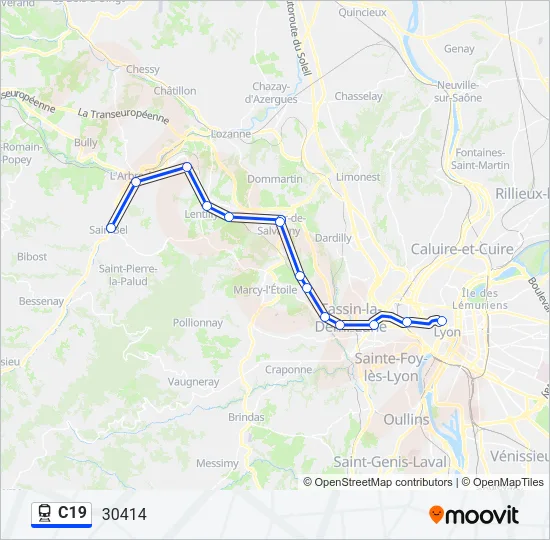 C19 Train Line Map