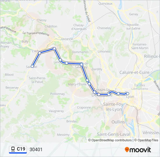 C19 Train Line Map