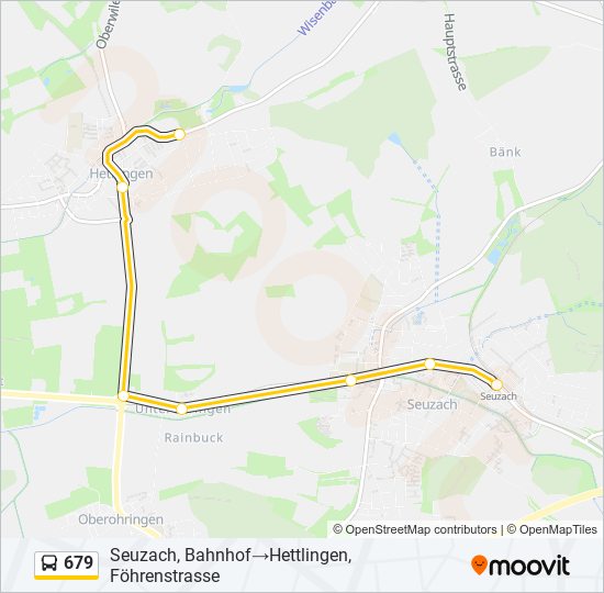 Plan de la ligne 679 de bus