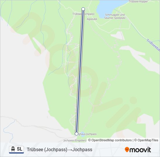 Plan de la ligne SL de téléphérique