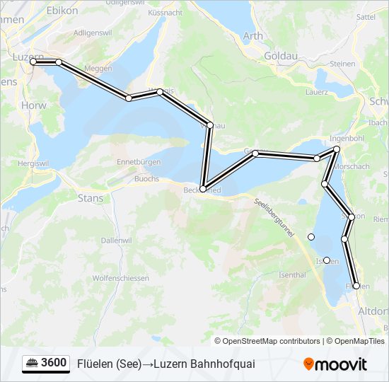 Plan de la ligne 3600 de ferry