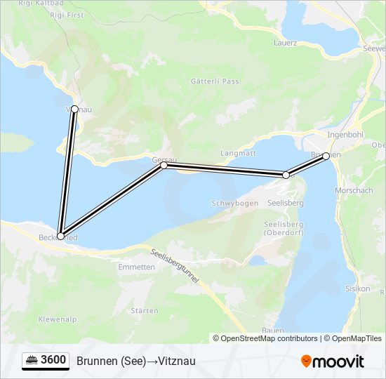 Plan de la ligne 3600 de ferry