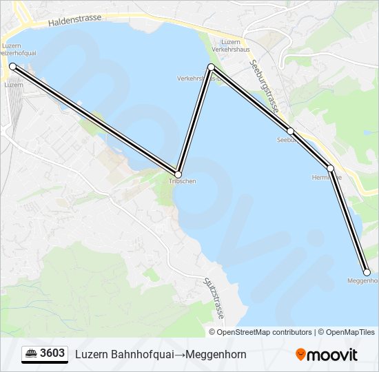 Plan de la ligne 3603 de ferry