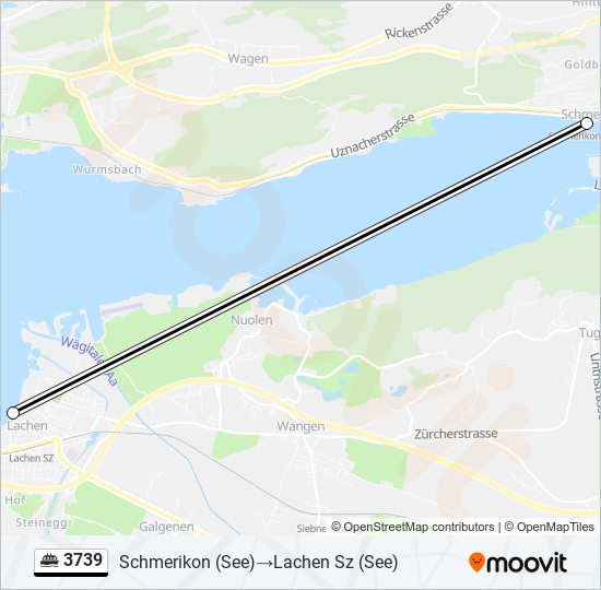 Plan de la ligne 3739 de ferry