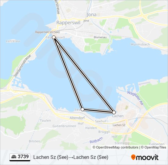 Plan de la ligne 3739 de ferry