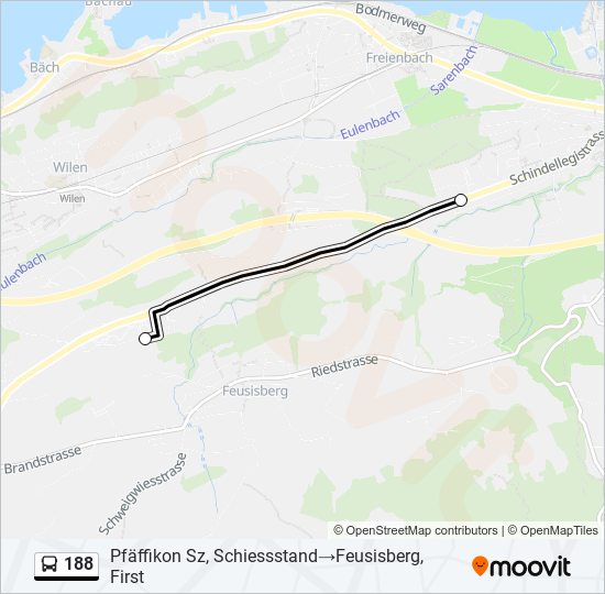 Plan de la ligne 188 de bus