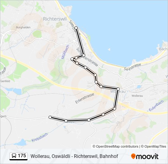 Plan de la ligne 175 de bus