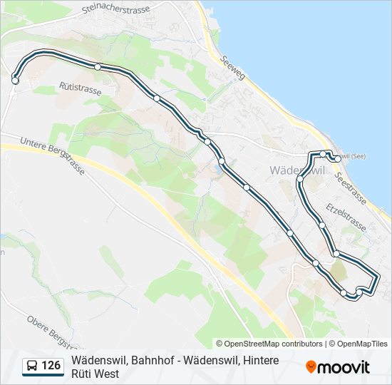 Plan de la ligne 126 de bus