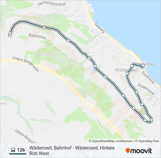 Plan de la ligne 126 de bus