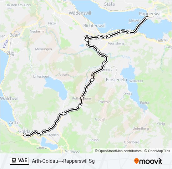 Plan de la ligne VAE de train