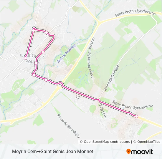 Bus 68 Route Map 68 Route: Schedules, Stops & Maps - Meyrin Cern‎→Saint-Genis Jean Monnet  (Updated)